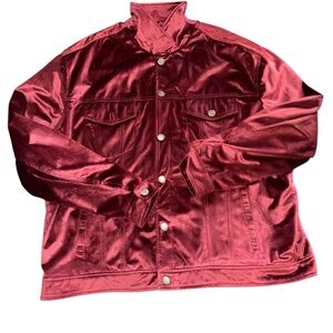 Men's burgandy Satin Jacket 🔥